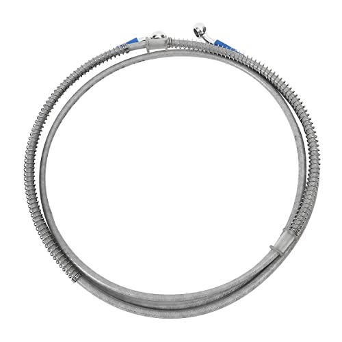 AICEL Braided Hydraulic Brake Hose Line Pipeline Universal 47.2 120cm Oil Hose with 10mm (M10) Ends Hydraulic Brake Oil Hose Line Pipe for Motorcycle ATV Dirt Bike Go Kart Car Accessories