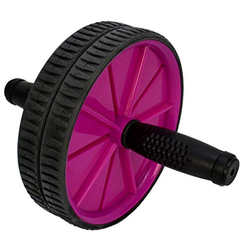Roda para Exercícios Abdominais com Tapete Rosa CBRN14637