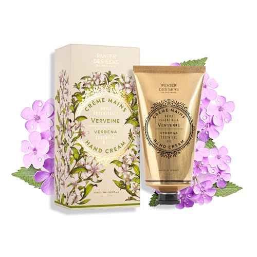Panier des Sens Verbene Handcreme für sehr trockene Hände 75ml - Hand Cream mit Shea Butter und Olivenöl für intensive Pflege - 97% natürliche Inhaltsstoffe - hergestelt in Frankreich
