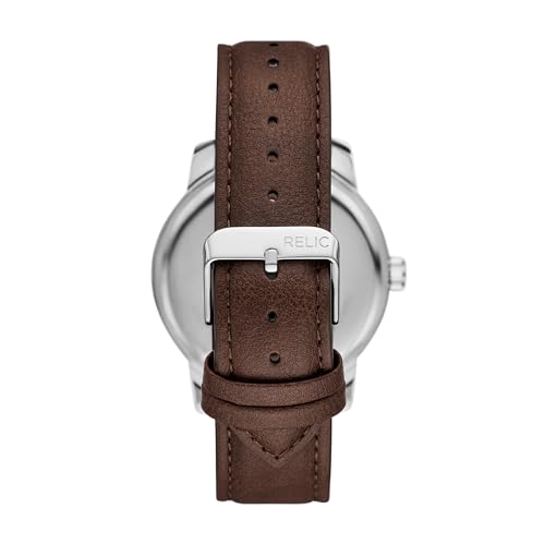 Relic by Fossil Men's Three-Hand Silver-Tone Vegan Leather Watch Gift Set (Model: ZR97022) - Image 3