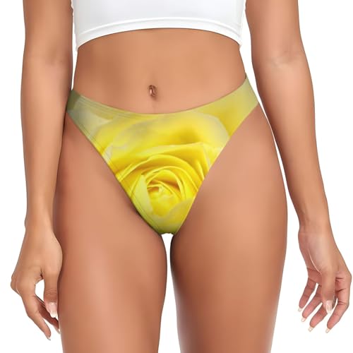 YOFIEN Tanga sin Costuras para Mujer, Ropa Interior Invisible, Bragas de Gimnasio, para San Valentín, Color Rosa Amarillo