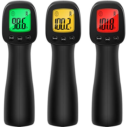 Image of REED Non-Contact Medical Screening Forehead Thermometer for Physician Offices and Hospitals (Black Heavy Duty Thermometer)