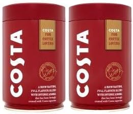 COSTA Roast & Ground Coffee (2 x 250g Caddy Tin)