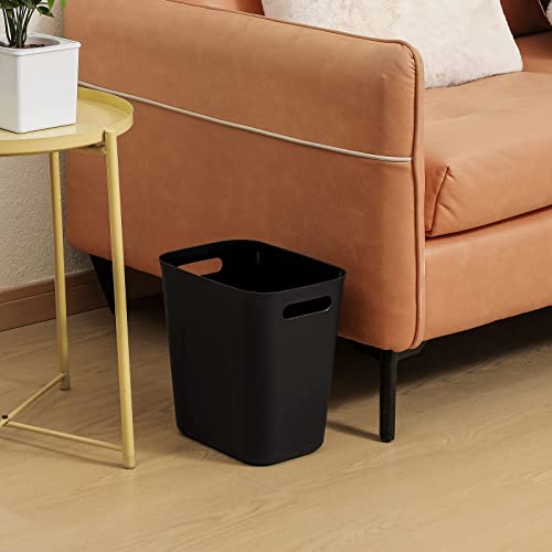 UUJOLY-Plastic-Small-Trash-Can-Wastebasket-Garbage-Container-Basket-for-Bathrooms-Laundry-Room-Kitchens-Offices-Kids-Rooms-Dorms-35-Gallon-Black