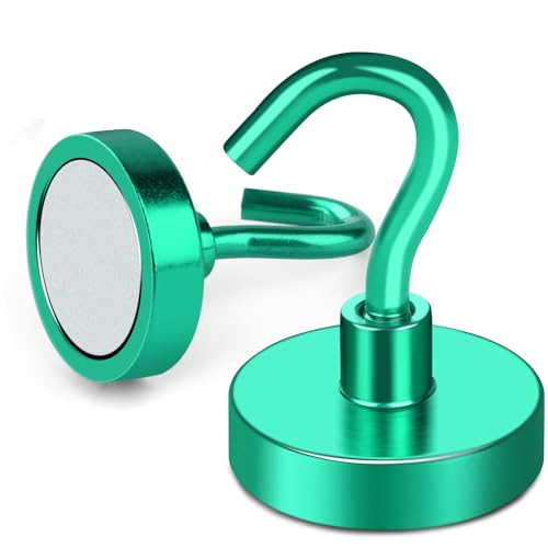 image for MIKEDE Magnetic Hooks, 80Lbs Strong Neodymium Magnets with Hooks for C