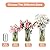 Gute 8 Inch Glass Vases for Decor, Flower Vase for Home Decor, Modern Decorative Clear Vase Centerpieces Living Room, Kitchen, Office Wedding or Gifts