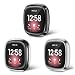 Produktbild Fintie Hülle kompatibel mit Fitbit Versa 3 / Fitbit Sense - [3 Stück] Ultra-Dünn Leichte Displayschutzfolie Polycarbonat Schutz Gehaüse Abdeckung, Schwarz+Silber+Transparent