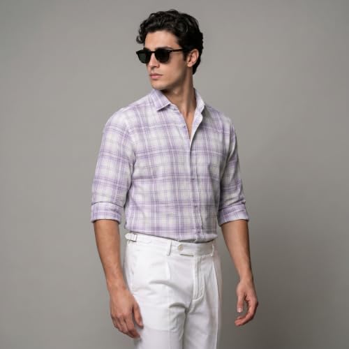 Image of Afflatus Men's Checked Casual Premium Cotton Blend Full Sleeve Regular Fit Check Shirt for Man | Stylish Checks Shirt for Casual Wear | Cotton Shirt for Men