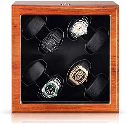 FENOKD Mechanical Watch Shaker Automatic Watch Winder Wooden Winders Box Slient Motor 5 Rotation Modes Storage Display Case for Mens Womens Watches Gift with