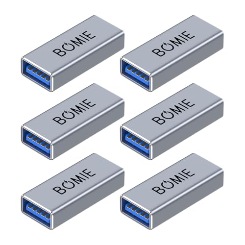 USB Female to Female Adapter 6 Pack,USB 3.0 Type A