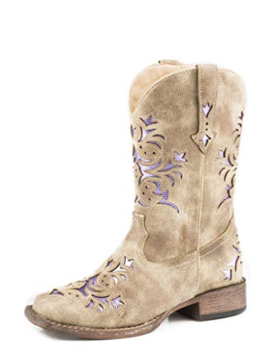 Roper Kids Girl's Lola (Toddler/Little Kid) Vintage Tan Vamp & Shaft 11 Little Kid