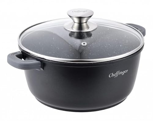 XXL Kochtopf Topf Kasserolle Glasdeckel Aluguss Induktion Ø 40cm CF-DC40 XXL Kochtopf Topf Kasserolle Glasdeckel Aluguss Induktion Ø 40cm CF-DC40