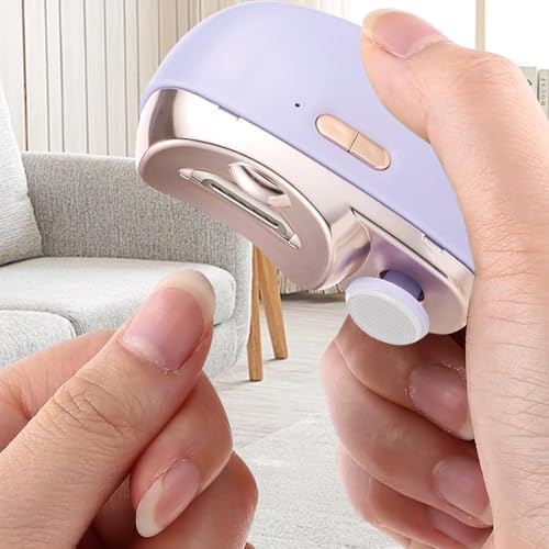 Cortaúñas eléctrico seguro con luz LED para evitar cortes accidentales 3