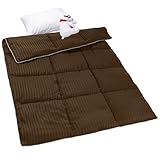 ZPECC Toddler Down Alternative Comforter, 39x47 Hypoallergenic Baby Blanket Quilt, Soft Breathable Lightweight All Season Kids Duvet Insert for Crib Stroller Cot Daycare, Brown