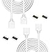 Aroidful Câble d'extension 2 pièces 5m(16,4ft) pour bande lumineuse LED SMD RGB 5050/3528, avec connecteurs gratuits 4 pièces 4 broches