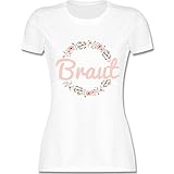 Dieses Motiv Braut Blumenkranz eignet sich besonders als Braut Tshirt und ist ein Must-Have bei jedem Junggesellinnen-Abschied
