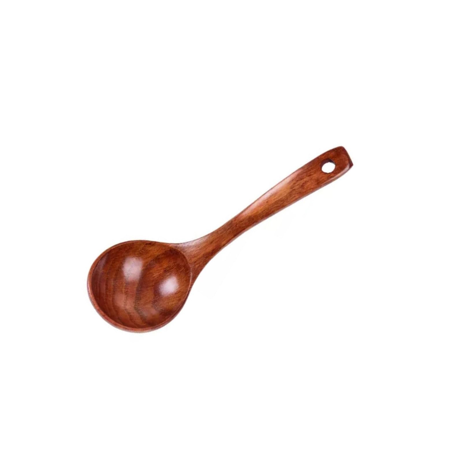 Tsophreniq Japanese Styles Wood Soup Ladle with Curved Handle for Stirring Porridge and Serving Stews Ergonomic Designs Ergonomic Soup Stirrer Spoon