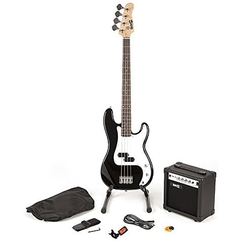 Kit completo de bajo eléctrico RockJam con amplificador y accesorios Cover