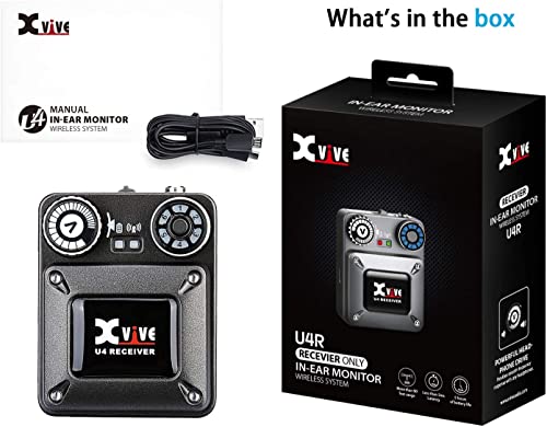 Image of Xvive U4 Wireless in-Ear Monitor System Receiver Personal IEM for Studio, Band Rehearsal,Live Performance (U4 Receiver ONLY)
