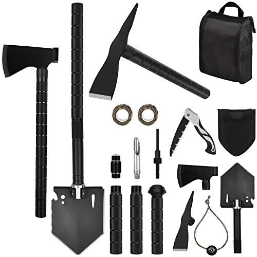 FullLit Survival Shovel, OffRoading Tool Kit, Tactical Folding Shovel