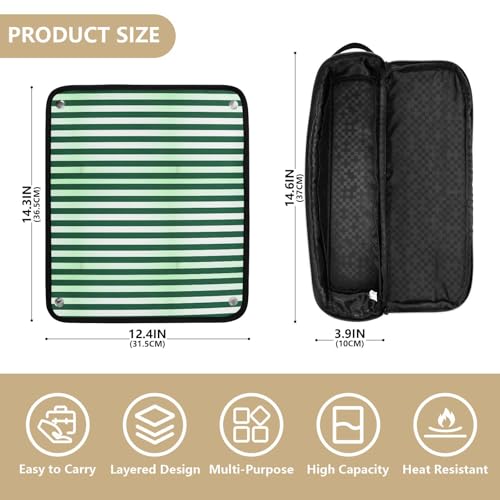 Bolsa de viaje para herramientas de cabello con tapete resistente al calor removible, impermeable y portátil para planchas, alisadores y rizadores miniatura 4