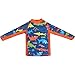 3 Piece Boy Swimsuit Trunk Rashguard Set Sun Hat Cartoon Fish Shark Print UPF 50+ Bathing Suit Swimwear
