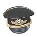 WW2 German Luftwaffe Airforce General's Officer Visor Hat, Black and Gold (US, Numeric, 7 1/2, Black)