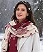 ENGLUCK Scarf for Women Winter Warm Shawl Large Oversized Scarves Wraps Fashion Blanket Pashmina Shawl for Daily, Office, Travel, Festivals (Red)