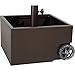 Abba Patio Base Patio Umbrella Stand with Two Wheels Steel Planter, 17.7L x 17.7W x 10.2H inch, 17.7 Inch, Bronze