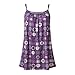 Produktbild Yvelands Damen Weste Unterhemd ärmellose T-Shirts Sommer gedruckt Bluse Tank Tops Camis Kleidung(Lila,L)