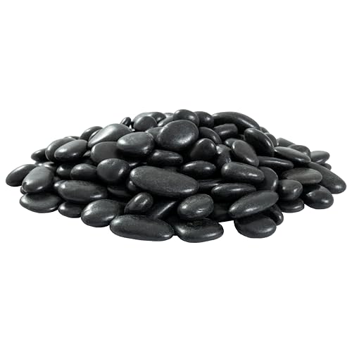 MSI Decorative Polished Black Pebbles, 0.4 Inch, 40 lb. Bag