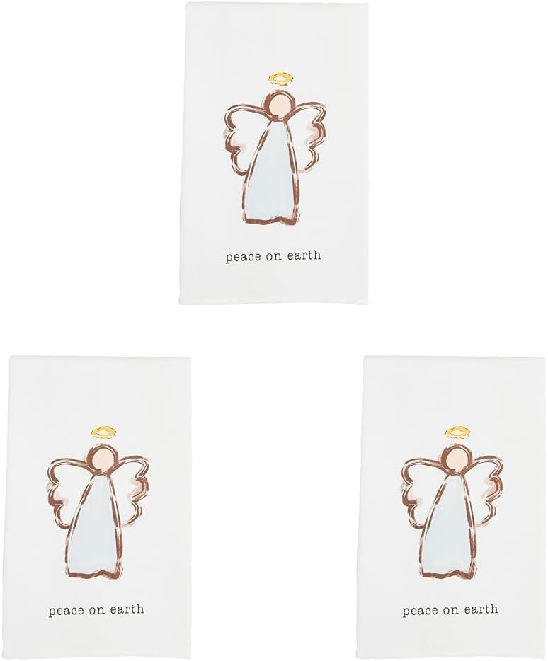 Mud Pie Nativity Cotton Towel, Peace, 26" x 16 1/2" (Pack of 3)