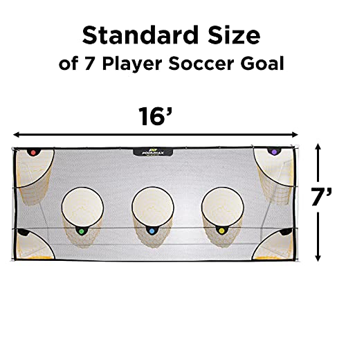 Podiumax Soccer Goal Target Net With Highlighted Scoring Zones, 24 X 8Ft, Sturdy Polyester Net For Shooting And Finishing Drill Practice #TOP1