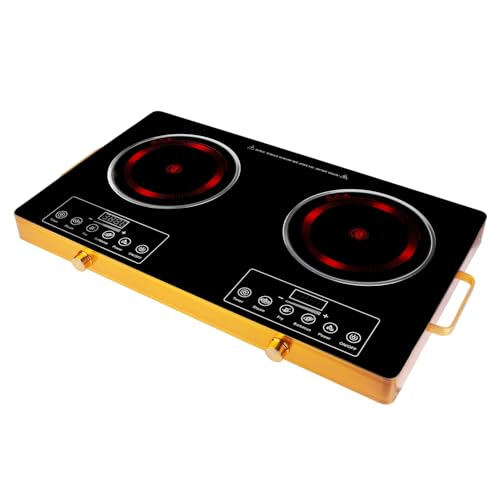 Image of Portable Electric Double Burner Cooktop,7000W Infrared Hot Plate