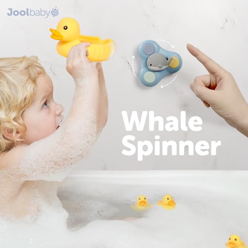 Image of Jool Baby 15-Piece Bathtub Toys Gift Set with Bath Toy Storage Organizer | NAPPA Award Winner - Great Gift in Gift-Ready Packaging - Includes Mesh Storage Bag for Air Drying & Keeping Toys Organized