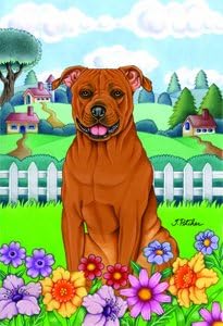 Best of Breed American Pit Bull - Tomoyo Pitcher Spring Large Flag