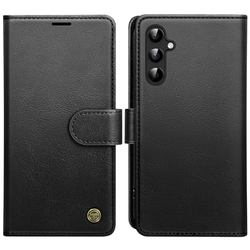AIMOYU for Samsung Galaxy A34 5G Case, Flip Wallet Leather Phone Case with [4 Card Slots] [Kickstand] [RFID Blocking] Magnetic Protective Shockproof Cover for Samsung A34 Phone Case - Black