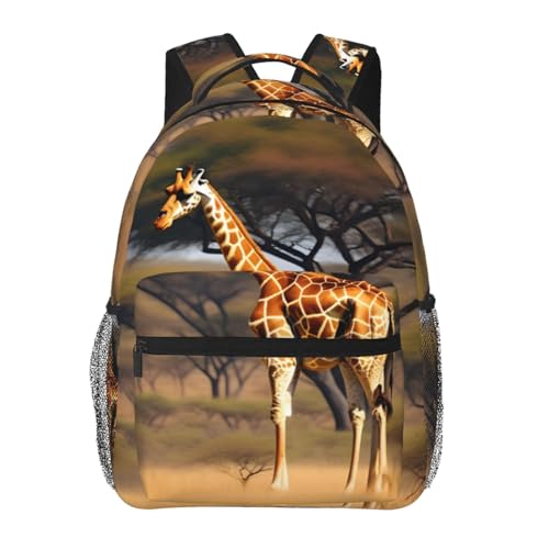 Mochila de senderismo impermeable EdWal con jirafa africana para montaña