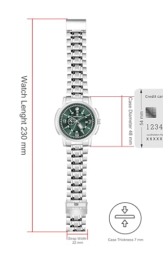 Image of TIMEWEAR Analog, Day Date Functioning, Stainless Steel Chain Watch for Men