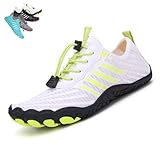 Hike Barefoot Shoes for Women Men Waterproof Trail Running Healthy & Non-Slip Barefoot Shoes(B) -40 B-White