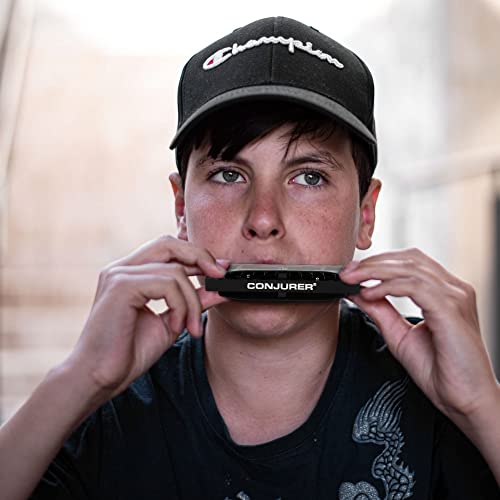 CONJURER Harmonica Blues en ré, 10 trous, 20 tons, pour adultes avec étui, pour débutants, enfants, professionnels… - Les Beatles, Paul McCartney, John Lennon, RIngo Starr, George Harrison CONJURER Harmonica Blues en ré, 10 trous, 20 tons, pour adultes avec étui, pour débutants, enfants, professionnels… – Image 3
