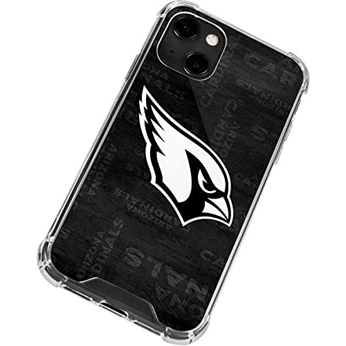 Skinit Clear Phone Case Compatible with iPhone 13 - Officially Licensed NFL Arizona Cardinals Black & White Design