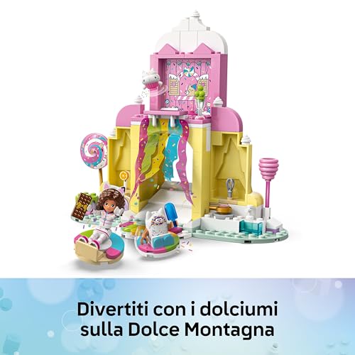 Gabby's Dollhouse Dolce Montagna e Giardino di Gattina Fatina - Giocattolo con Mini Bambolina, Figure di Pandy Panda e Gattina Fatina - Regalo per Bambine da 4 Anni in su Fan del Film - 11205 - Lego - Immagine 4