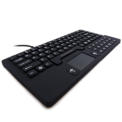 Image of DS International Industrial Mini Size Silicone Waterproof Keyboard with Touchpad - IP68 Certified