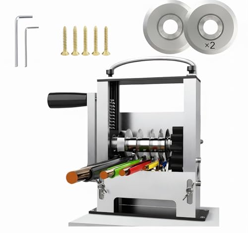 cjc - cjc Wire Stripper Machine, Manual & Drill Powered Wire Stripping Machine for 0.12"-0.67" Scrap Wires, 6-Channel Wire Peeling Tool with 5 Blades for Efficient Copper Cable Stripping