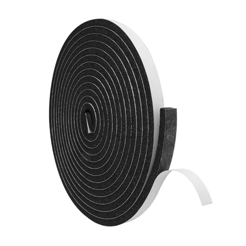 Image of DGSL Foam Weather Stripping, 1 /2 inch x1 /4 inch, 16.5Ft Door Window Seal Tape | Self Adhesive Weatherstrip AC Foam Tape for Window Gaps, Door Frame, Soundproof Insulation