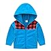 AnFeng Winter Jacket Coat Toddler Boys Girls Winter Long Sleeve Fashion Plaid Prints Fleece Thick Warm Hooded (Blue, 4-5 Years)