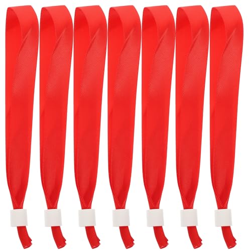 OSALADI Pulseras para Eventos de Conciertos y Fiestas 10 Unidades de Pulseras de Seda Rojas Cómodas y Duraderas para Adultos Accesorio para Actividades y Celebraciones