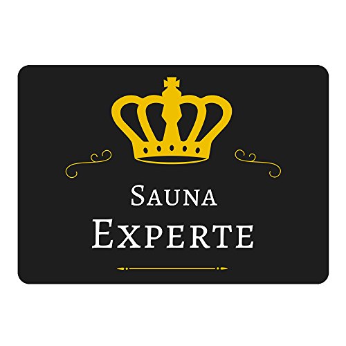 Preisvergleich Produktbild Mousepad Sauna Experte schwarz