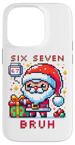 67 Six Seven Bruh Pixel Christmas 6 7 Meme Men Women Kids X}zP[X iPhone 14 Pro p